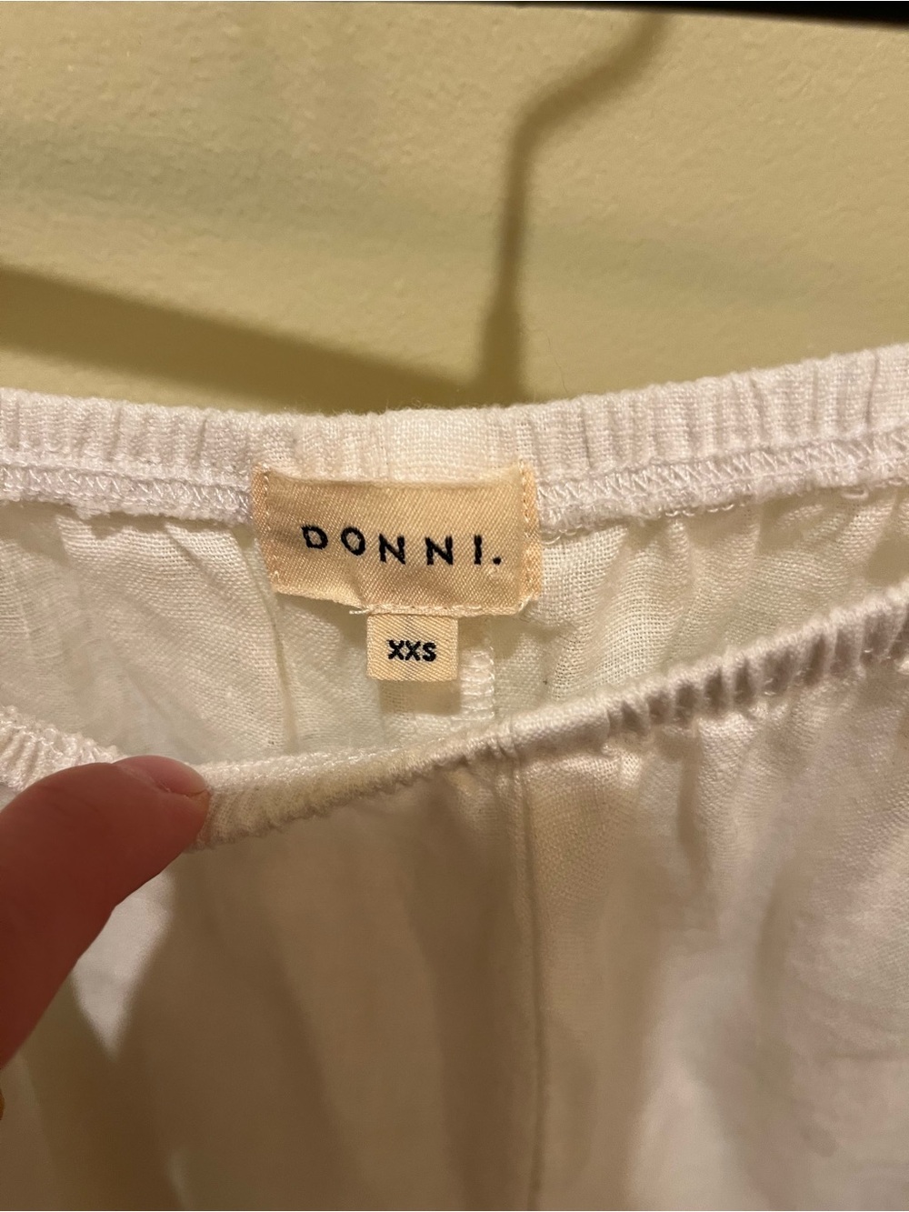 Donni White Linen Simple Pant - Size XXS - Picture 3 of 5